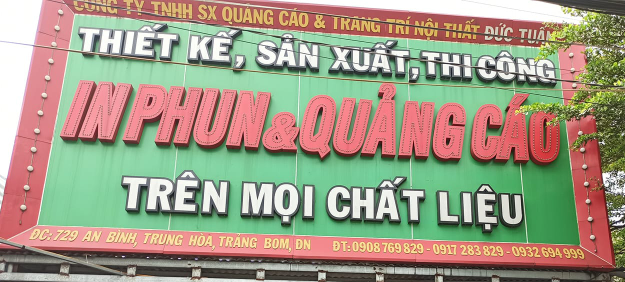 Quảng cáo Đức Tuấn – Bàu Cá, Trảng Bom